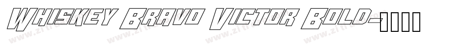 Whiskey Bravo Victor Bold字体转换